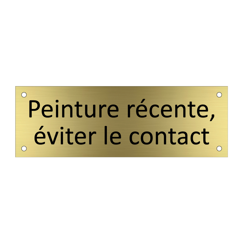 Peinture récente, éviter le contact