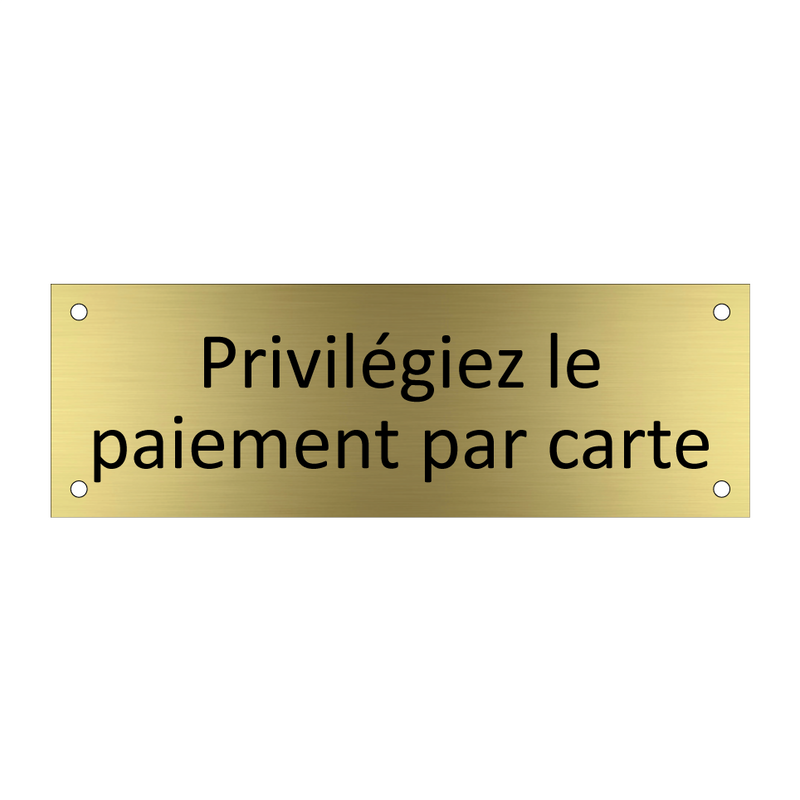 Privilégiez le paiement par carte