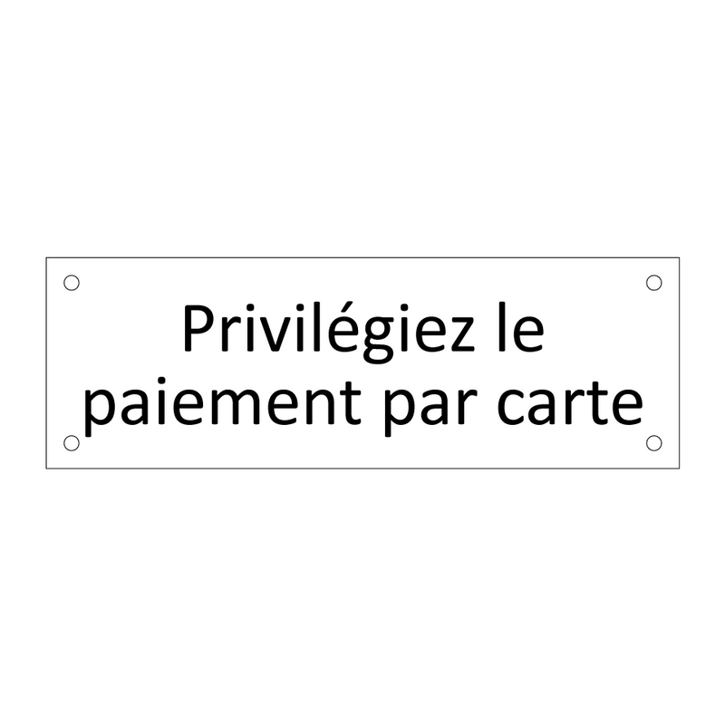 Privilégiez le paiement par carte