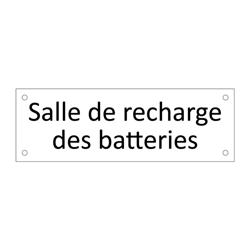 Salle de recharge des batteries