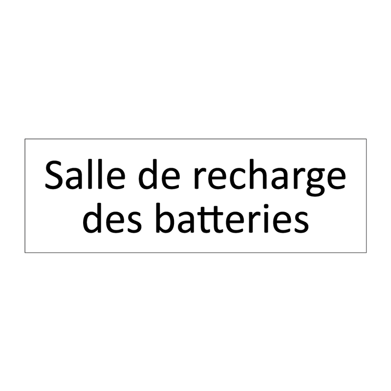 Salle de recharge des batteries