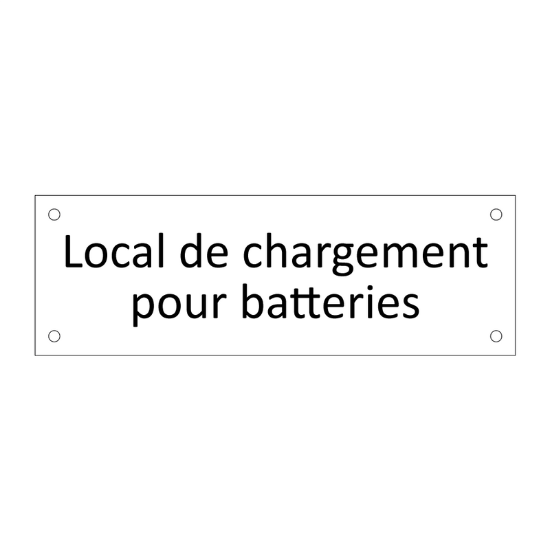 Local de chargement pour batteries