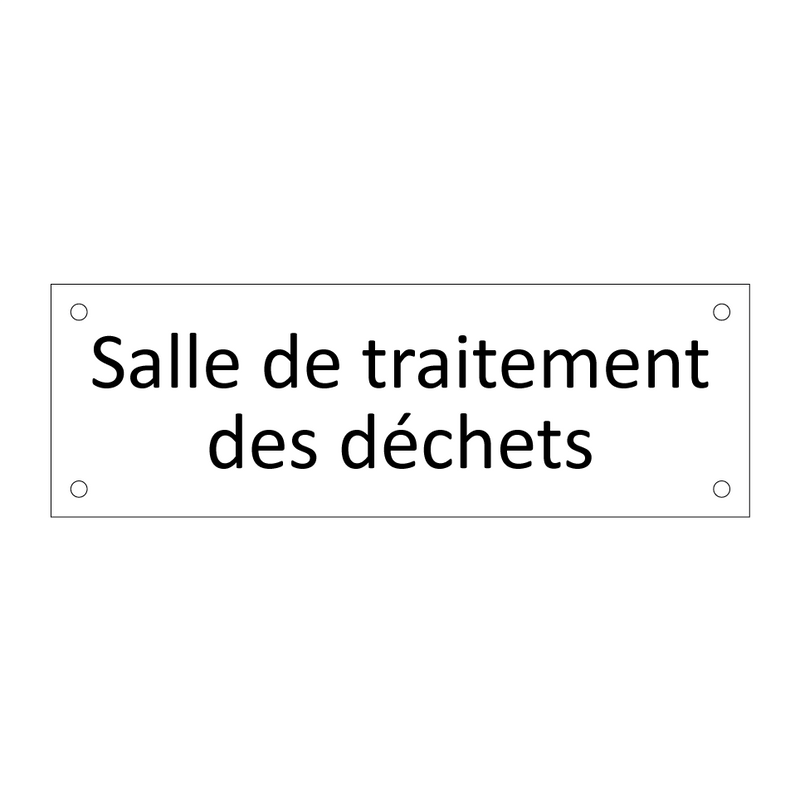 Salle de traitement des déchets