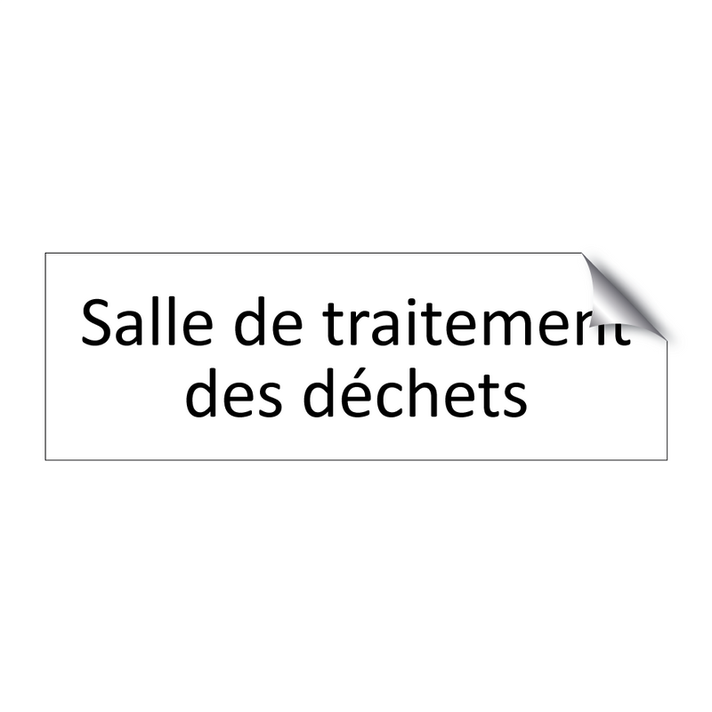 Salle de traitement des déchets