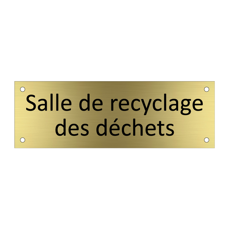 Salle de recyclage des déchets