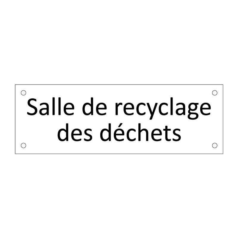 Salle de recyclage des déchets