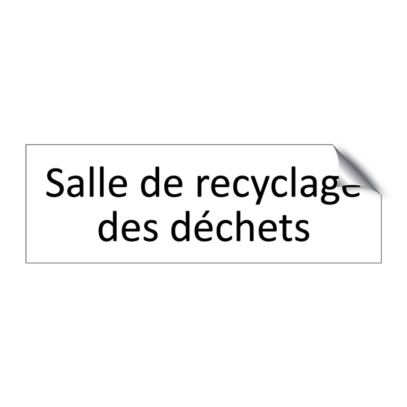 Salle de recyclage des déchets