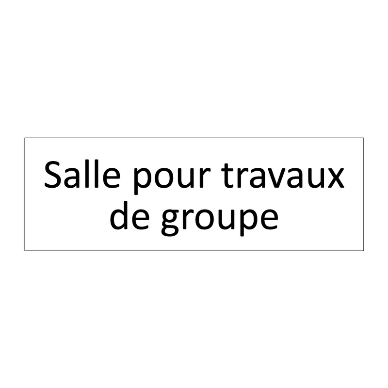 Salle pour travaux de groupe