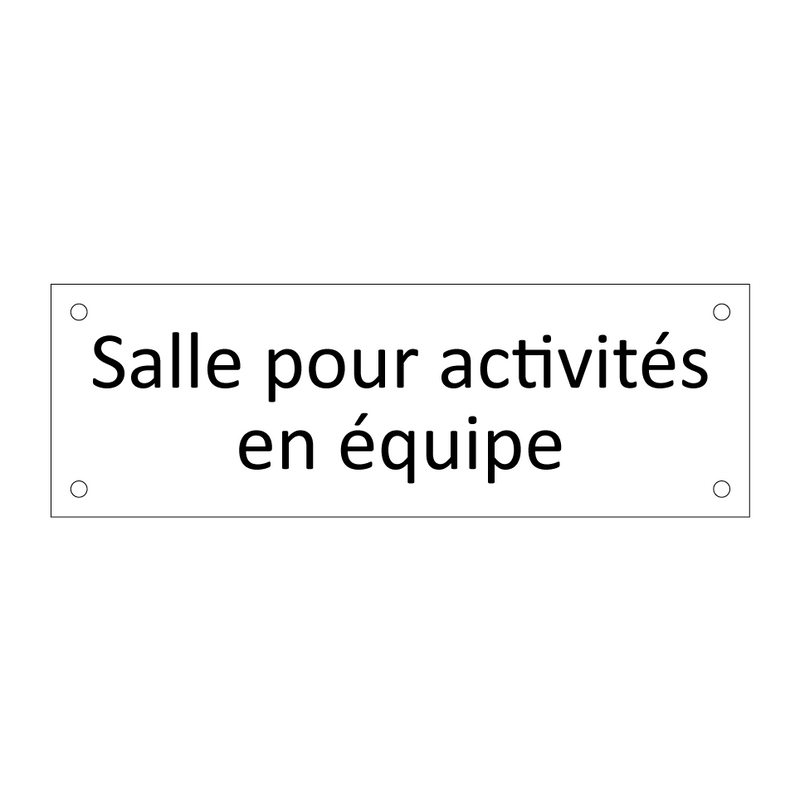 Salle pour activités en équipe