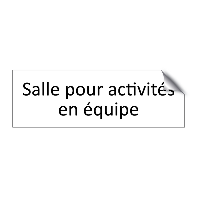 Salle pour activités en équipe