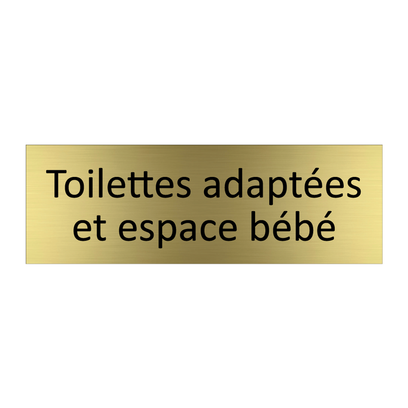 Toilettes adaptées et espace bébé