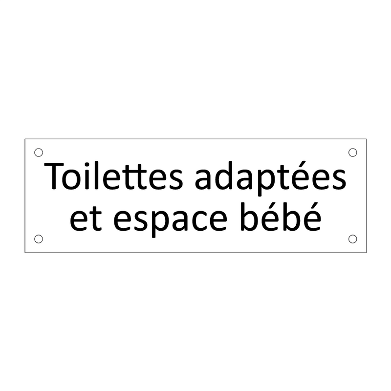 Toilettes adaptées et espace bébé