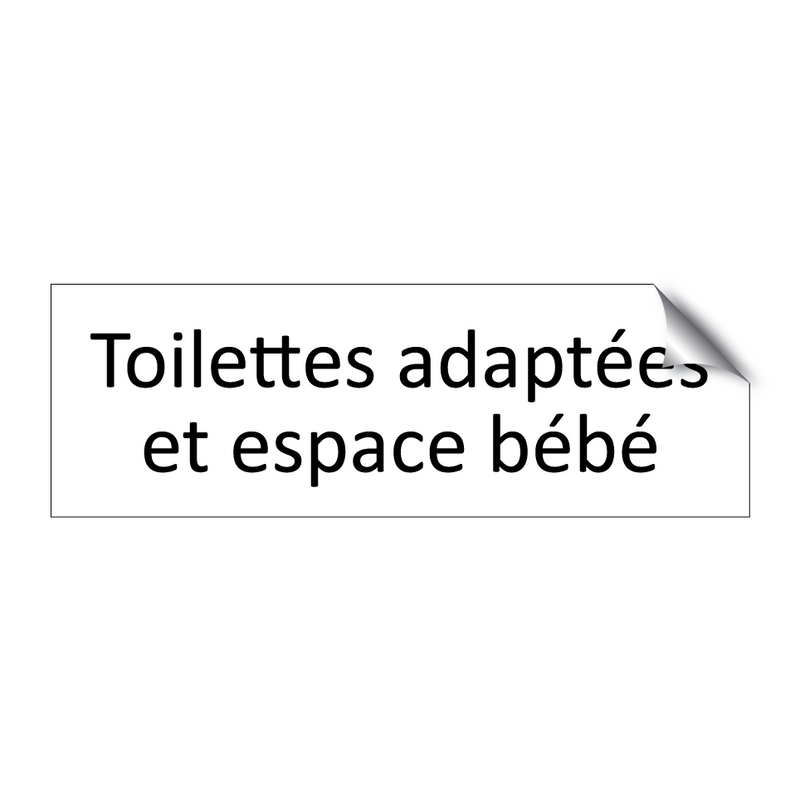 Toilettes adaptées et espace bébé