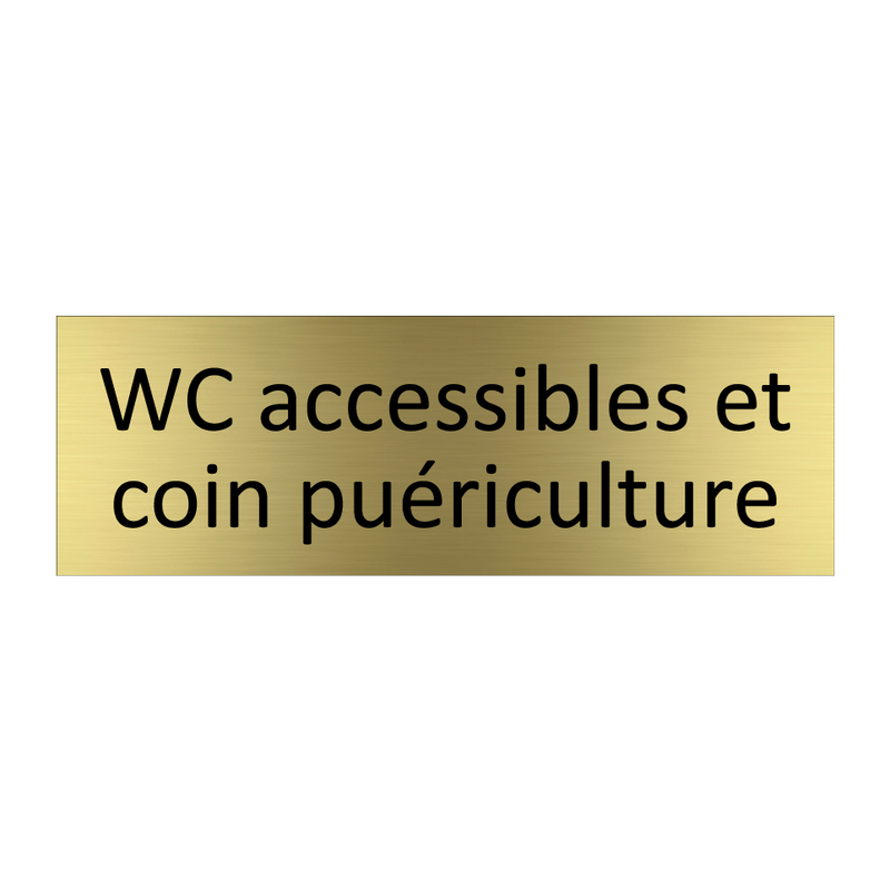 WC accessibles et coin puériculture