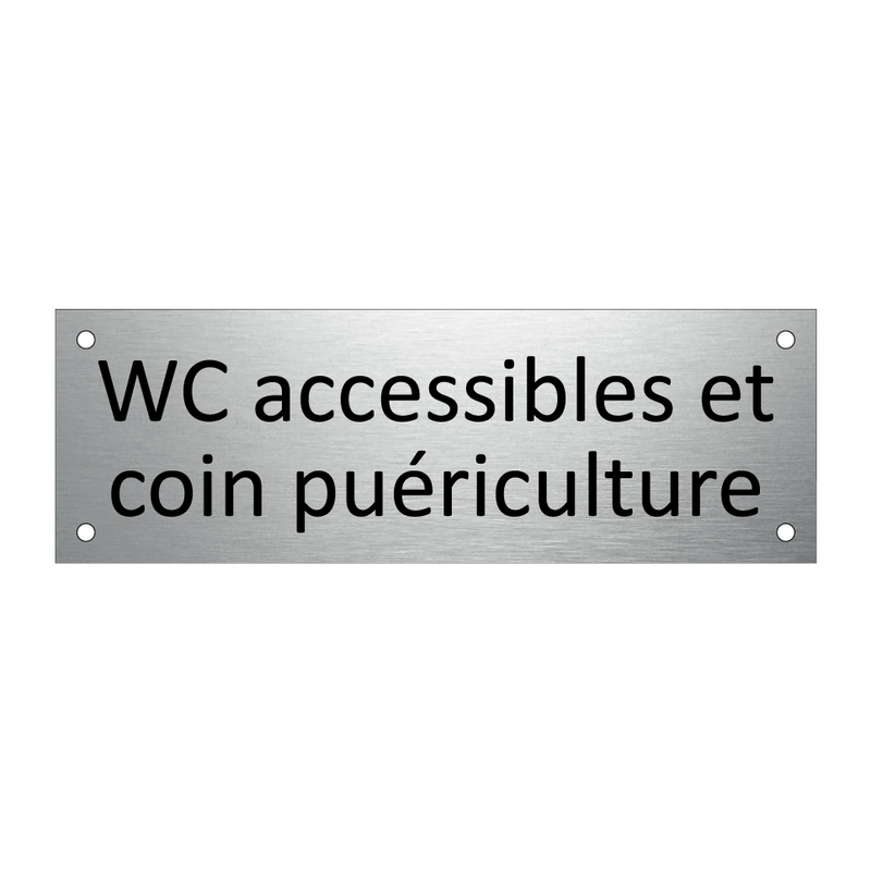 WC accessibles et coin puériculture