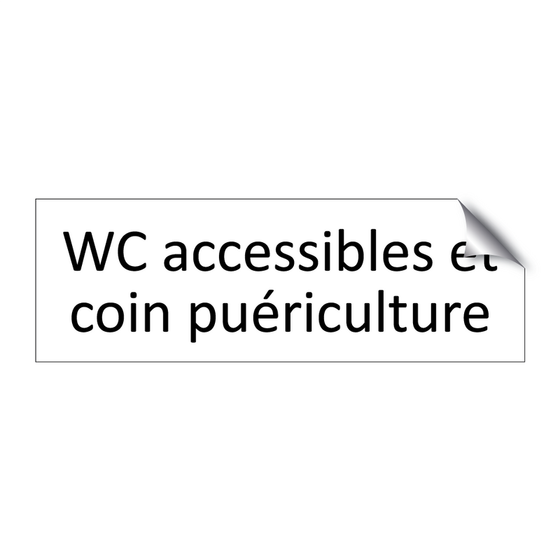 WC accessibles et coin puériculture