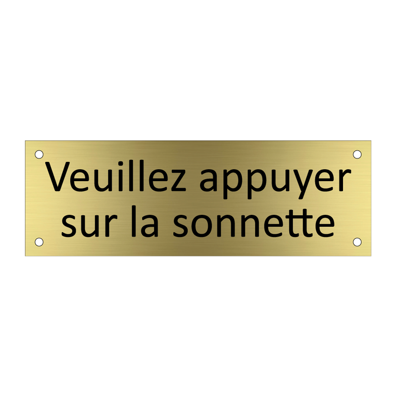 Veuillez appuyer sur la sonnette