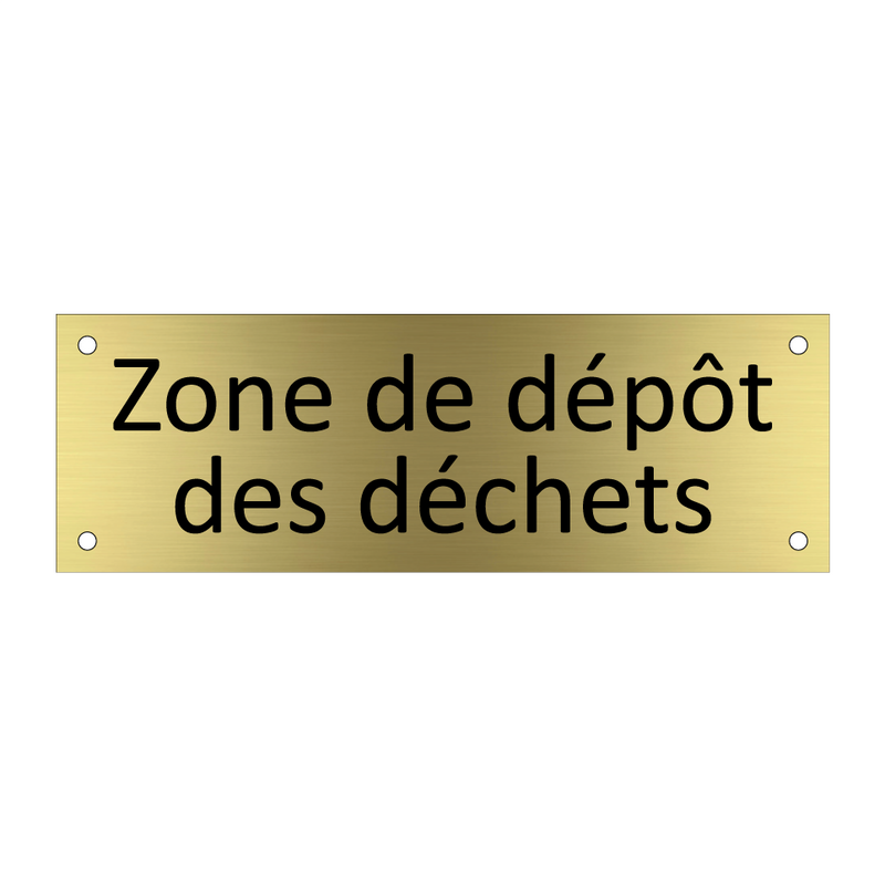 Zone de dépôt des déchets