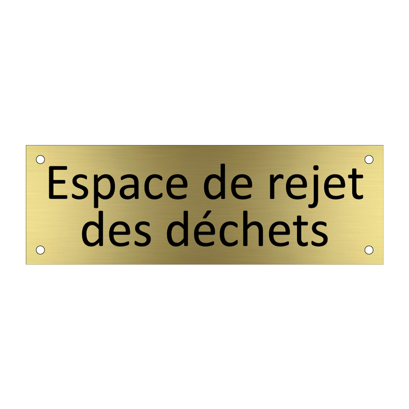 Espace de rejet des déchets