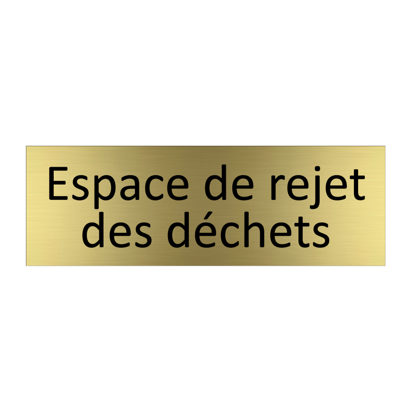 Espace de rejet des déchets