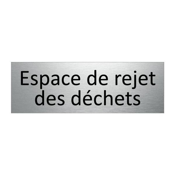 Espace de rejet des déchets