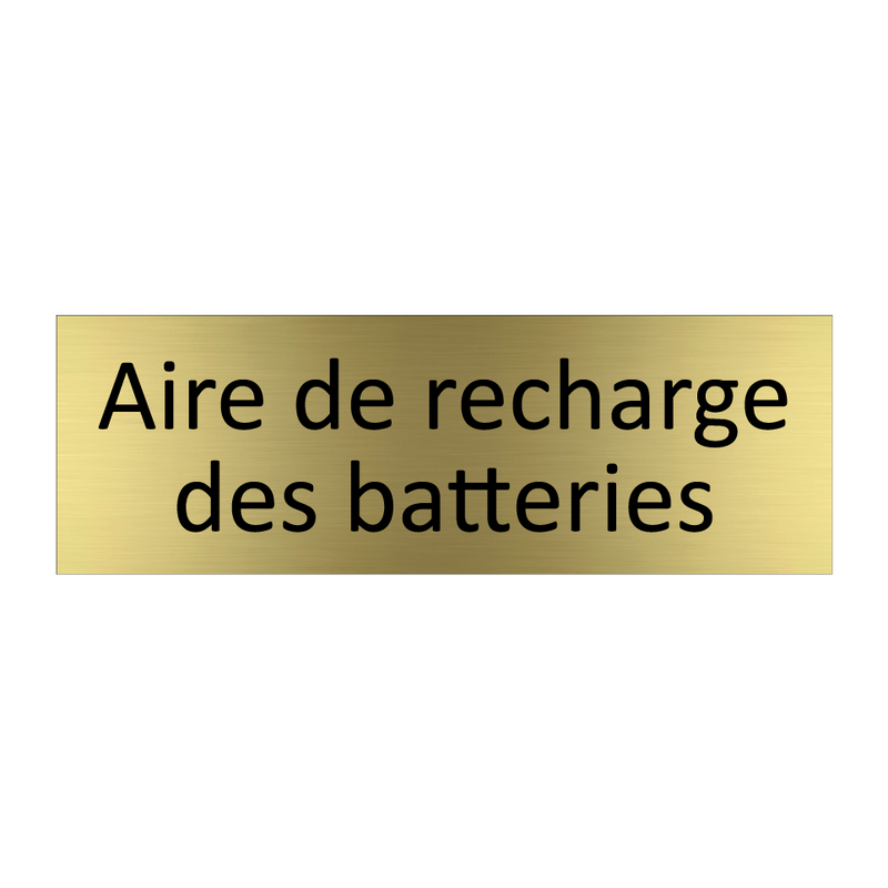 Aire de recharge des batteries