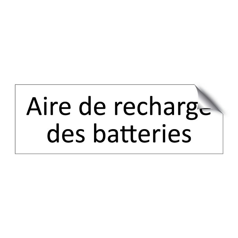 Aire de recharge des batteries