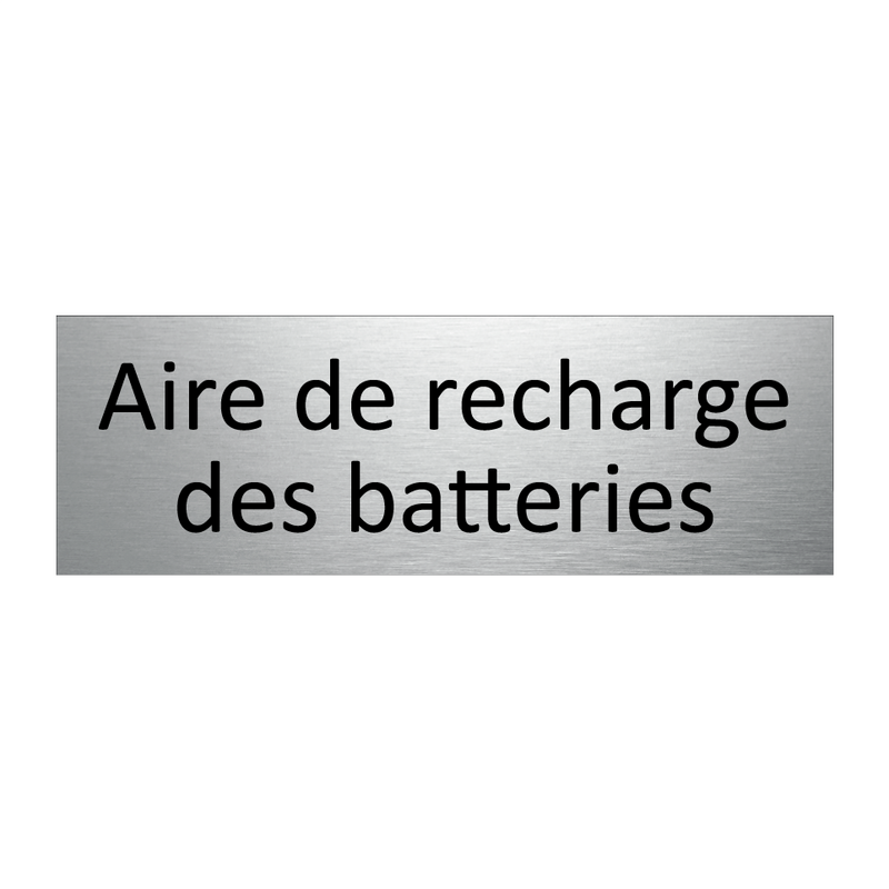 Aire de recharge des batteries