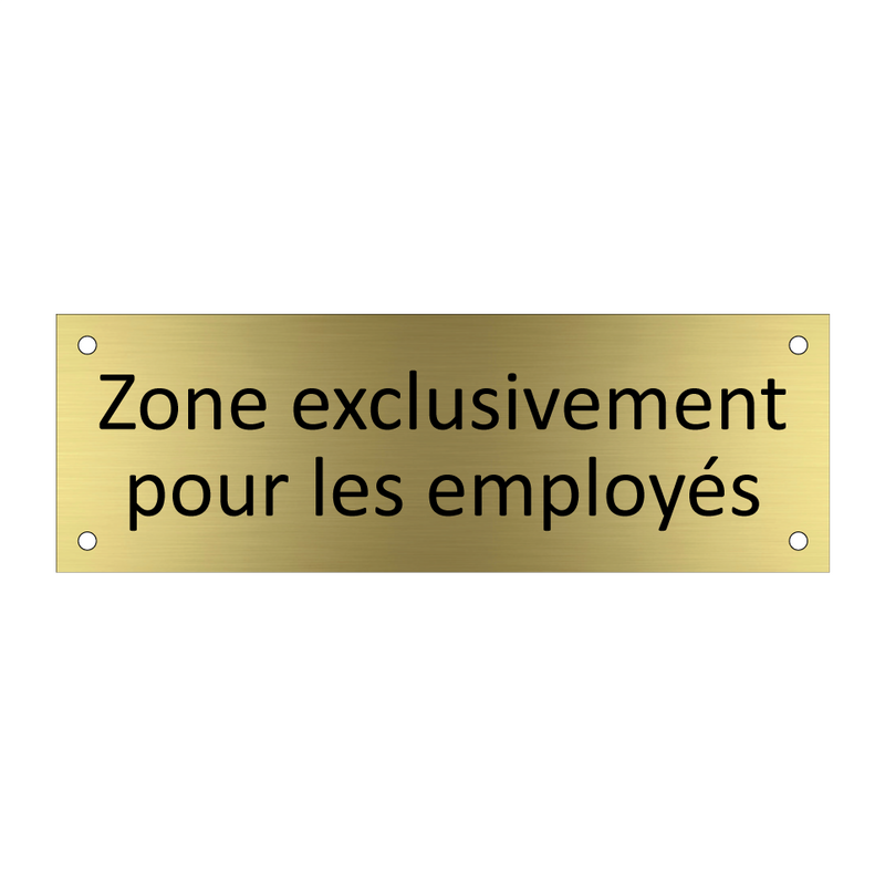 Zone exclusivement pour les employés