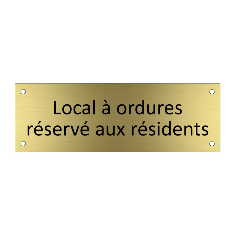 Local à ordures réservé aux résidents