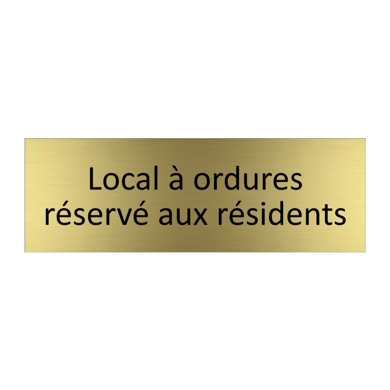 Local à ordures réservé aux résidents