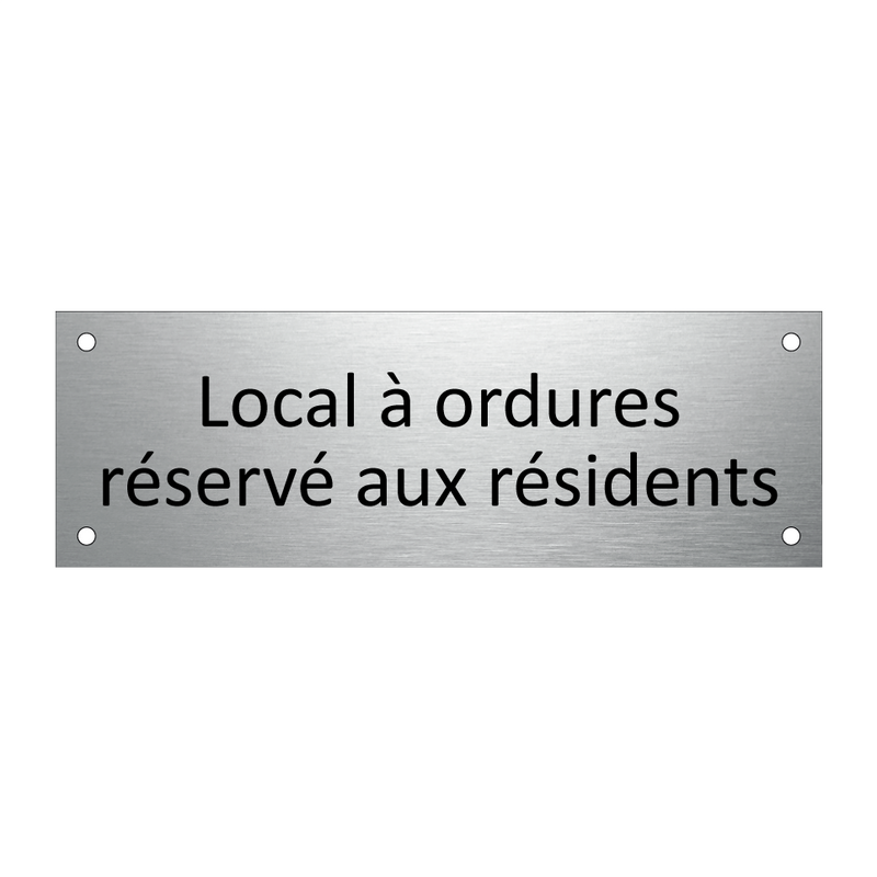 Local à ordures réservé aux résidents