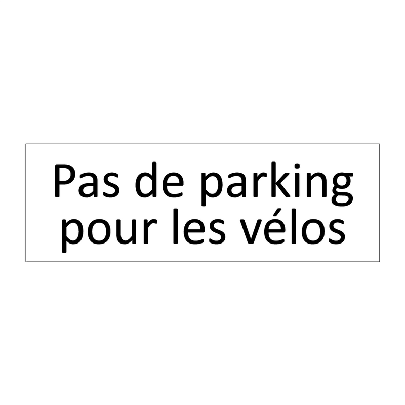 Pas de parking pour les vélos