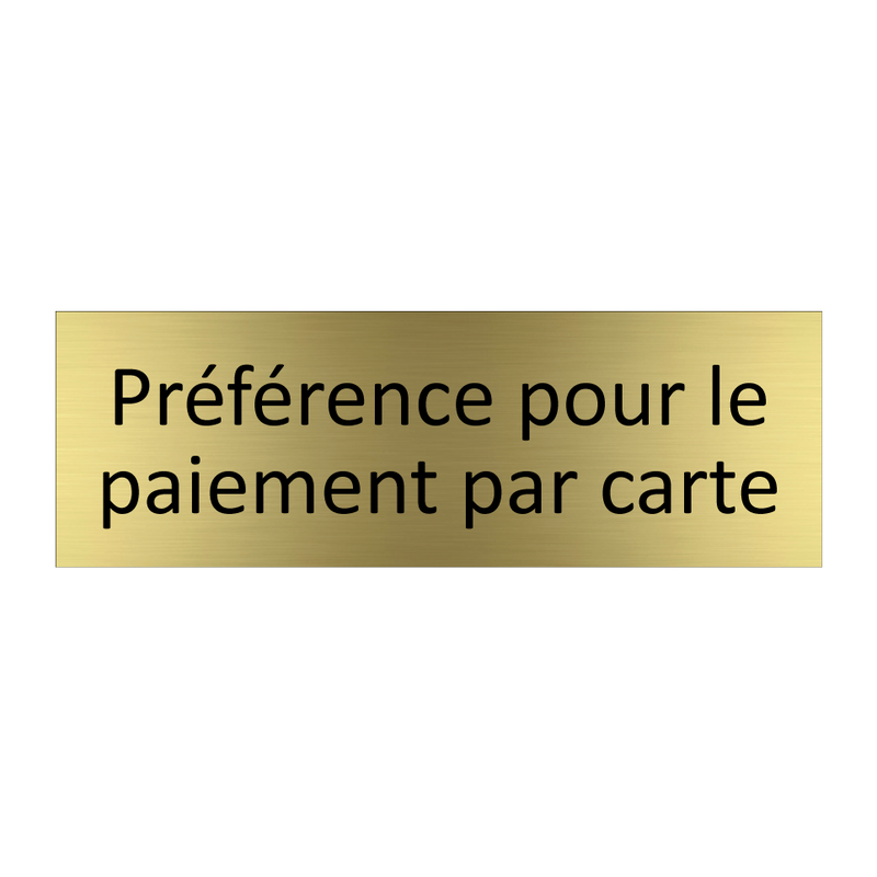 Préférence pour le paiement par carte