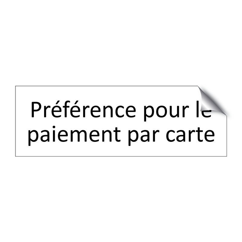 Préférence pour le paiement par carte