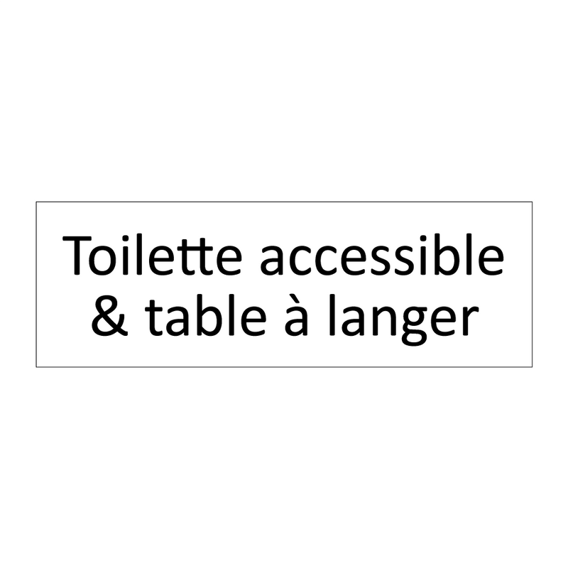 Toilette accessible & table à langer