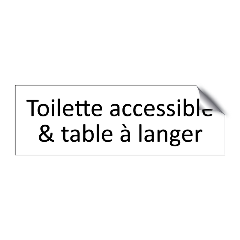 Toilette accessible & table à langer