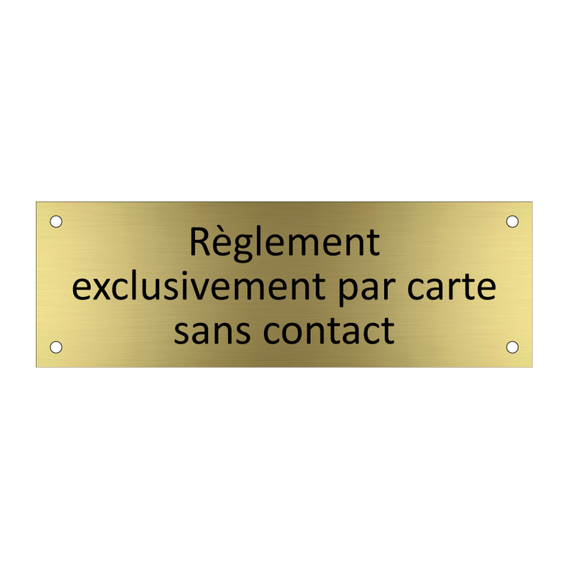 Règlement exclusivement par carte sans contact