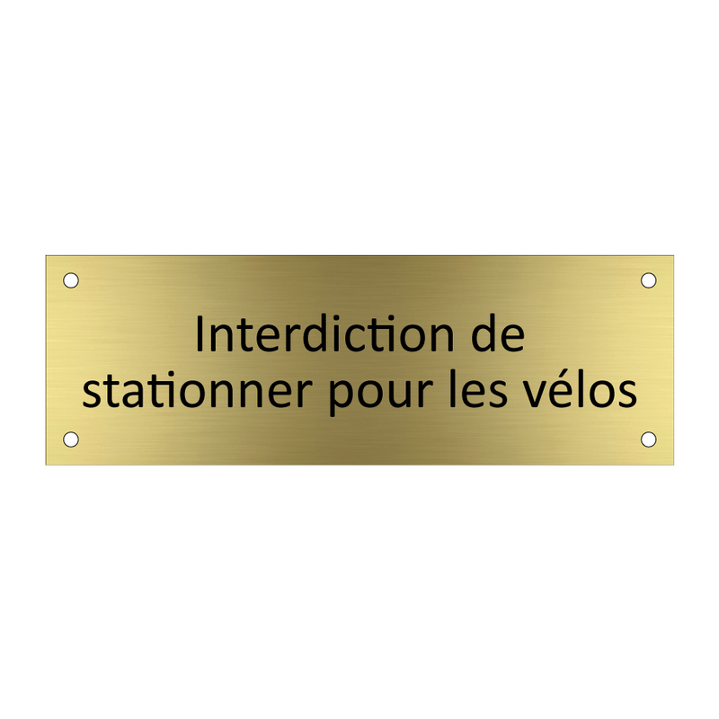 Interdiction de stationner pour les vélos