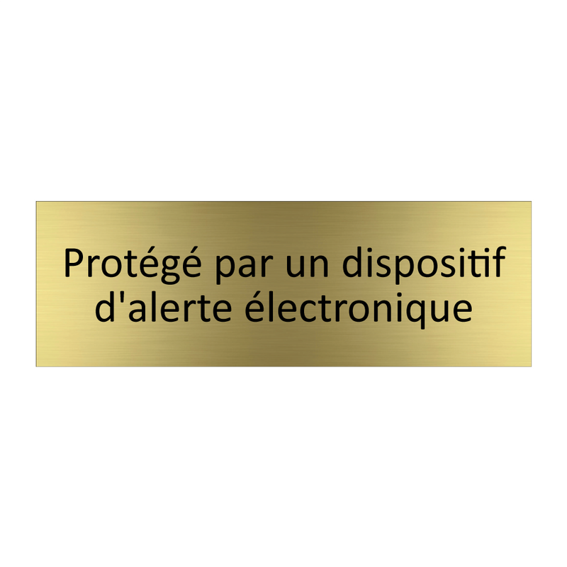 Protégé par un dispositif d'alerte électronique