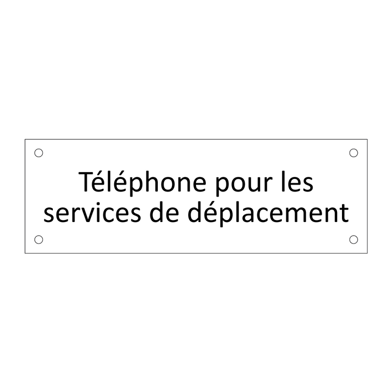 Téléphone pour les services de déplacement