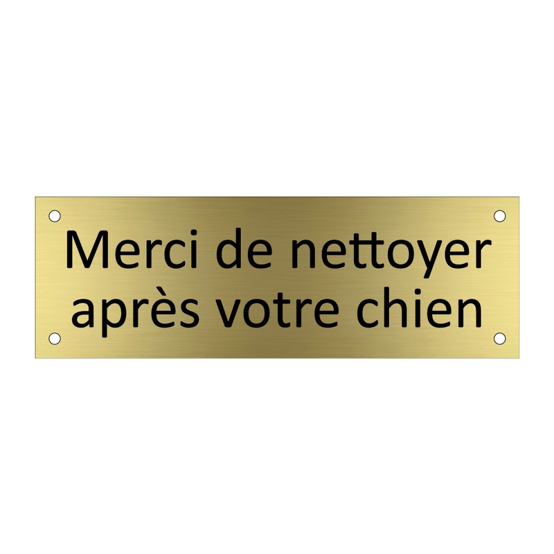 Merci de nettoyer après votre chien