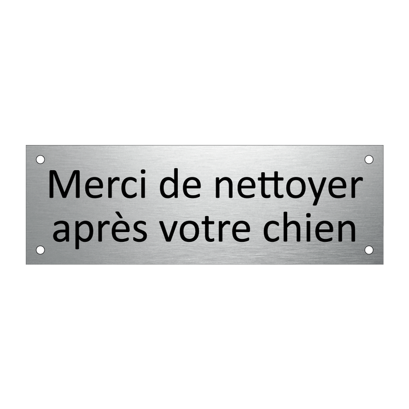 Merci de nettoyer après votre chien