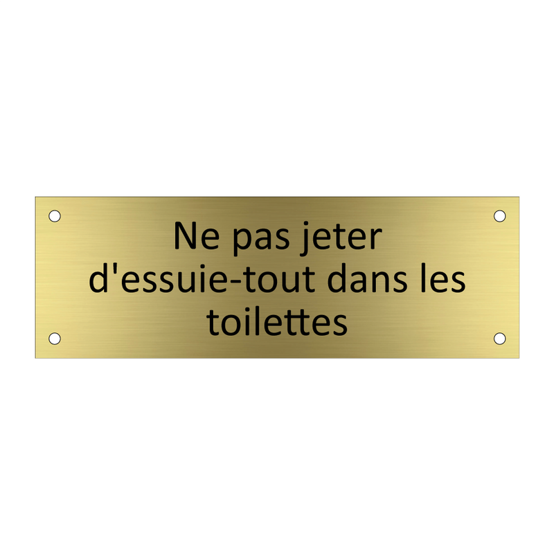 Ne pas jeter d'essuie-tout dans les toilettes