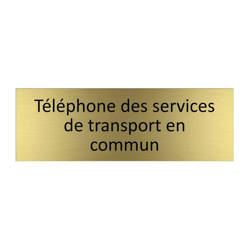 Téléphone des services de transport en commun