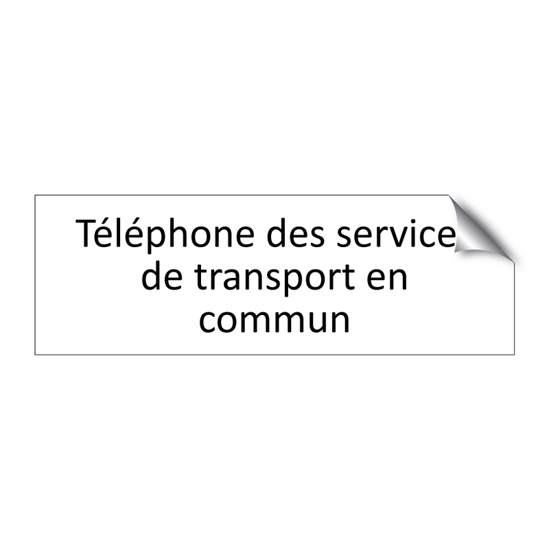 Téléphone des services de transport en commun