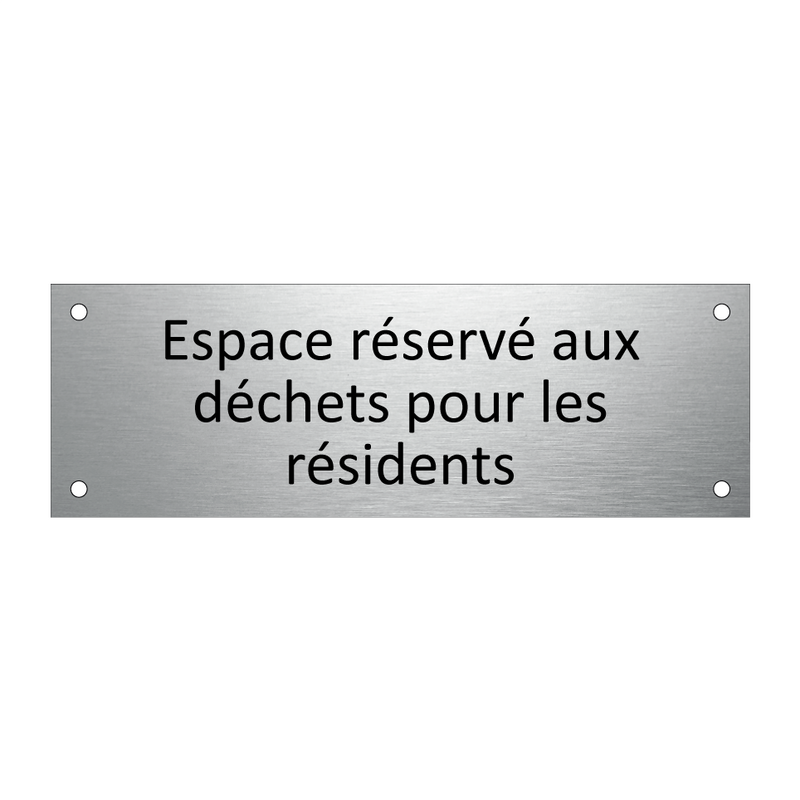 Espace réservé aux déchets pour les résidents