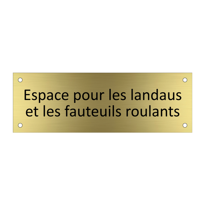 Espace pour les landaus et les fauteuils roulants