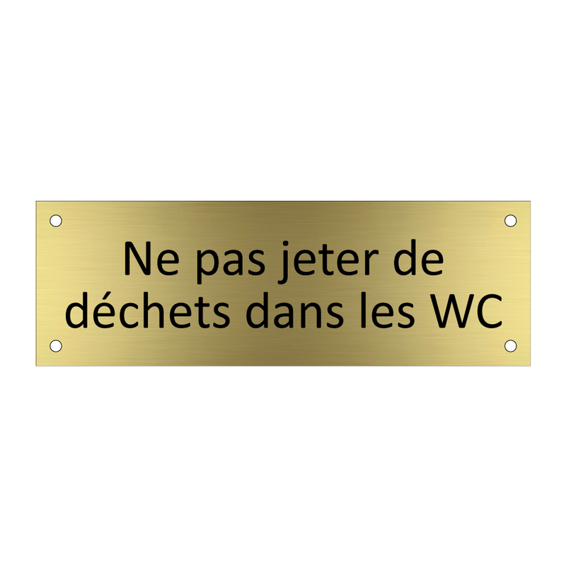 Ne pas jeter de déchets dans les WC