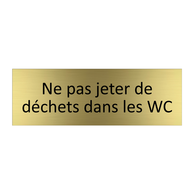 Ne pas jeter de déchets dans les WC